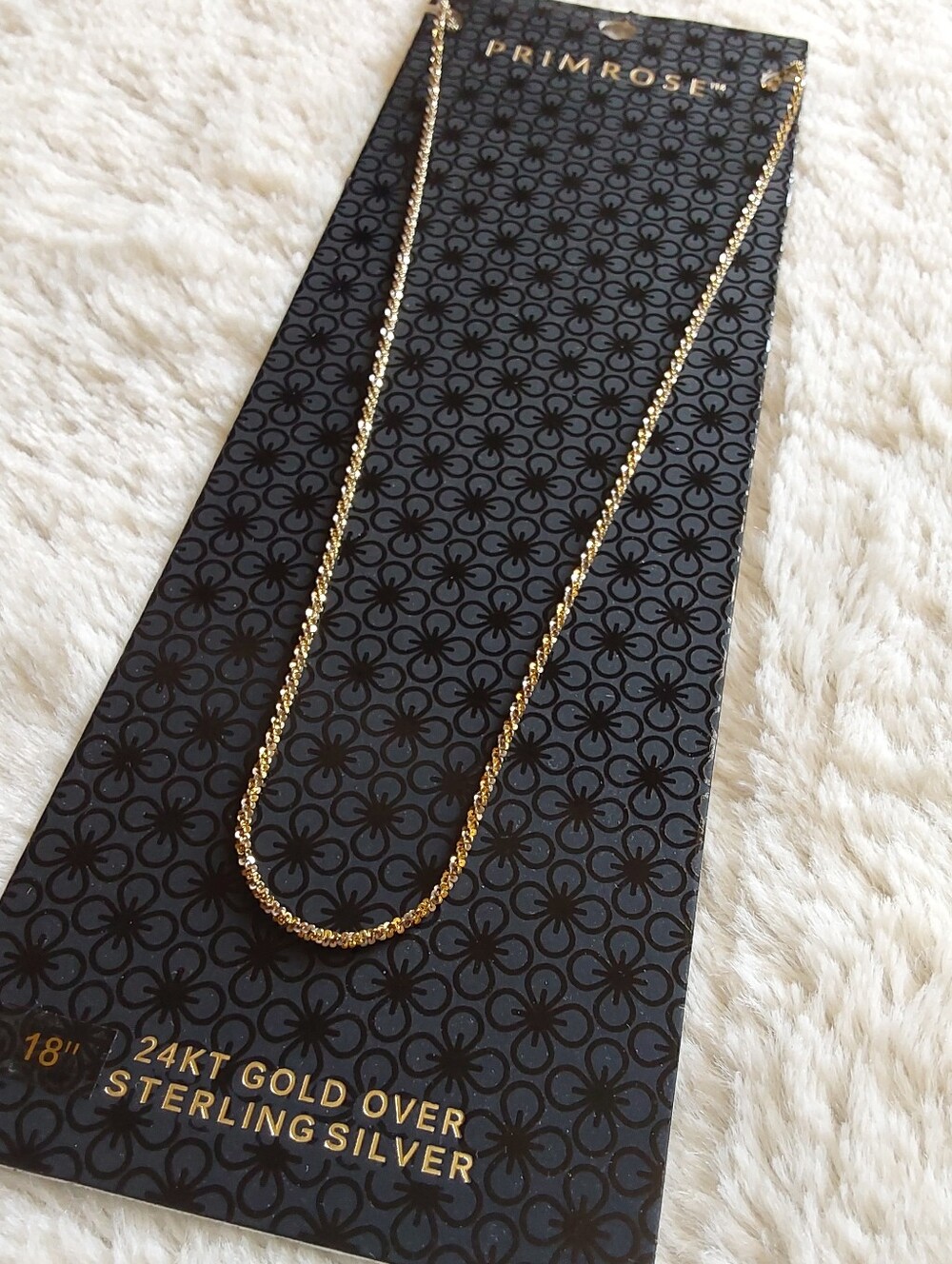 🌺 NWT 24KT Gold Over Sterling Silver Rope Chain Necklace